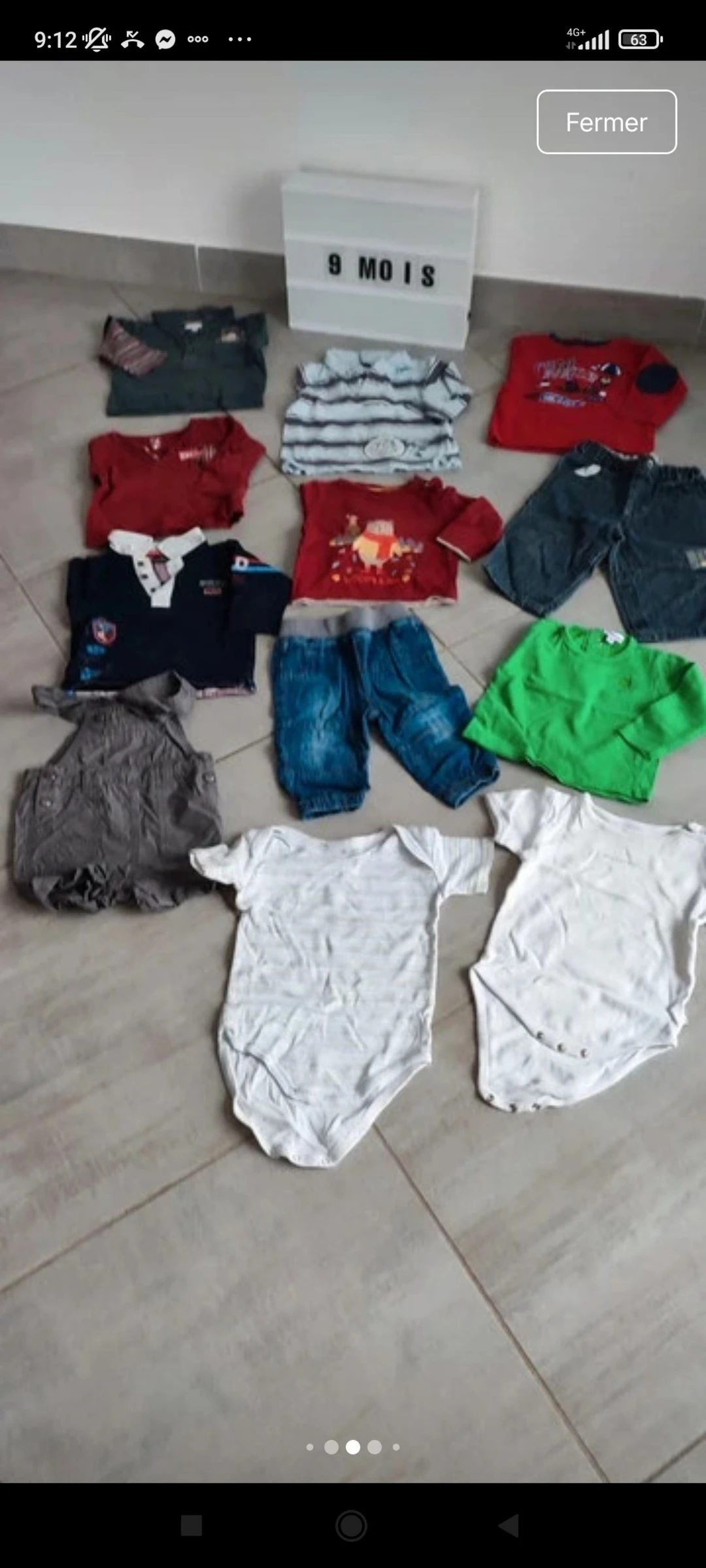 Lot de vêtements 9 mois 